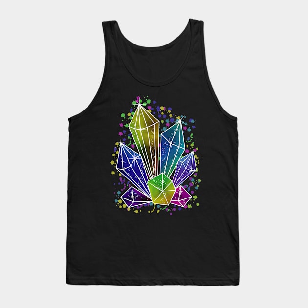 Galaxy Crystals Tank Top by Designoholic